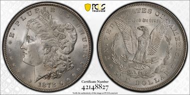 1878 7/8TF $1 Strong MS65