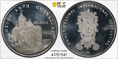 1972-Mo Medal Guanajuato Cervantino Fest. Ag MS64