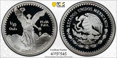 1995-Mo 1/10 oz Libertad Ag PR68DCAM