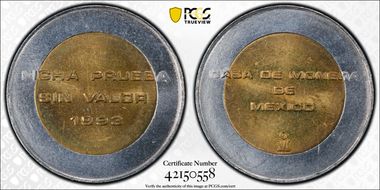 1993-Mo P(5 P) Planchet Pattern Bimetallic SP66