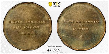 1993-Mo P(50C) Planchet Pattern Brass SP66