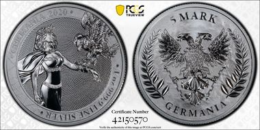 2020 "5 Mk" 1oz Ag Fantasy Issue MS69