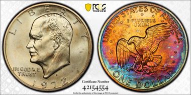 1972-S $1 Silver MS64