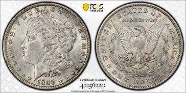 1888-O $1 AU58