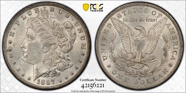 1887-O $1 AU58