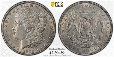 1892 $1 AU50