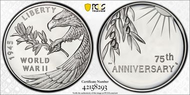 (2020) Medal End of World War II 75th Anniv. PR69DCAM