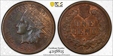 1909-S 1C Indian MS62BN