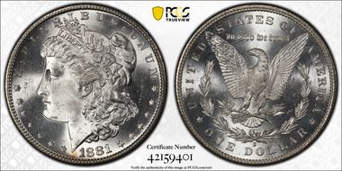 1881-S $1 MS67