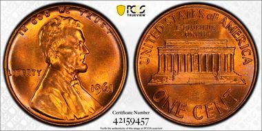1961 1C MS66+ RD