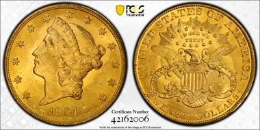 1904 $20 MS63