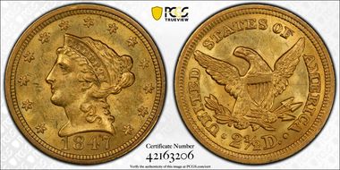 1847 $2.50 MS62+