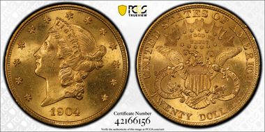 1904 $20 MS64