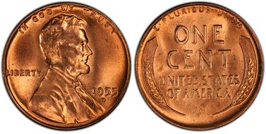 1955-D 1C DDO, FS-101 MS65RD