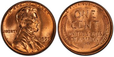 1955-D 1C DDO, FS-101 MS65RD