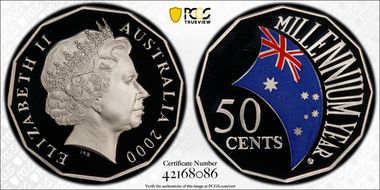2000 50C Millennium - Colorized PR69DCAM