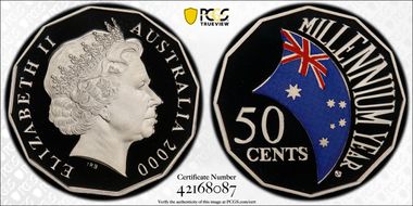 2000 50C Millennium - Colorized PR69DCAM