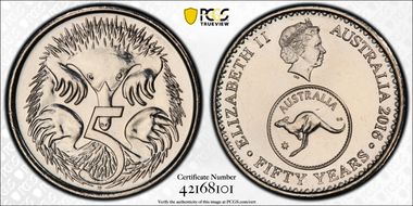 2016 5C 50 Yrs Decimal Currency MS68