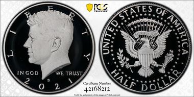 2021-S 50C Silver First Strike PR70DCAM