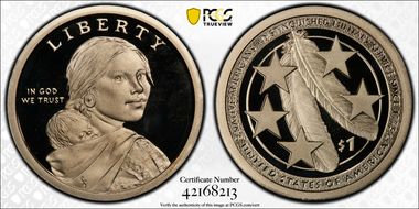 2021-S $1 Native American First Strike PR69DCAM