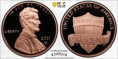 2021-S 1C Shield  First Strike PR70DCAM