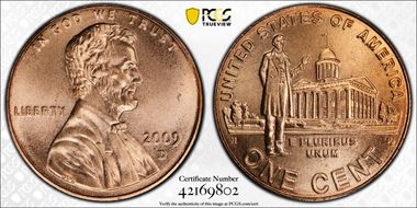 2009-D 1C Lincoln-Professional Satin Finish SP68+ RD