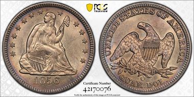 1856-O 25C AU58