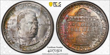 1946 50C Booker T. Washington MS67