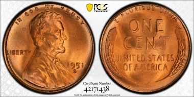 1951-S 1C MS67RD