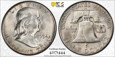 1954-S 50C MS66