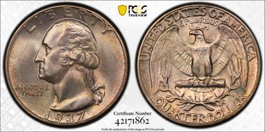 1937 25C MS67
