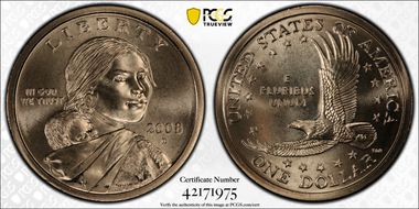 2008-D SAC$1 Satin Finish SP69