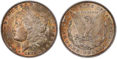 1878 8TF $1 VAM 16, Tripled Stars AU58