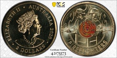 2020-C $2 Firefighters Colorized MS69