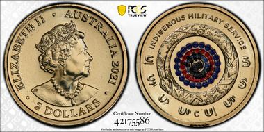 2021-C $2 Indigenous Military Service Colorized MS69