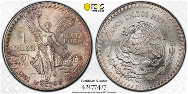 1991-Mo Onza Libertad Ag T1 - PLATA PURA N1