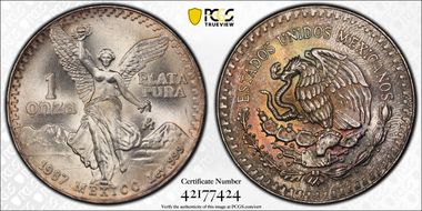 1987-Mo Onza Libertad Ag - DDO MS67