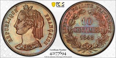 "1848" P10C Maz-1362 Cu SP63BN