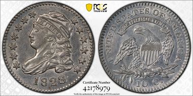 1823/2 10C JR-1 Small Es AU58