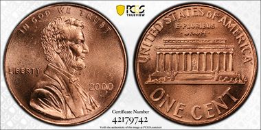 2000 1C "Cheerios" Cent MS66RD