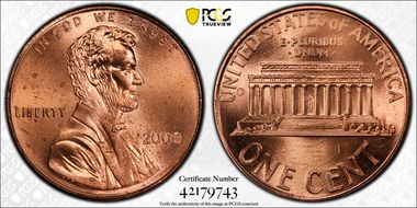 2000 1C "Cheerios" Cent MS65RD