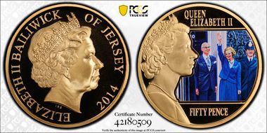 2014 50p Margaret Thatcher PL70