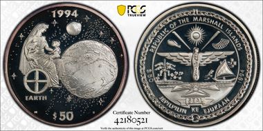 1994-S $50 Mythological Mother Earth PR68DCAM
