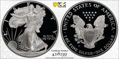 1995-W $1 Silver Eagle PR70DCAM