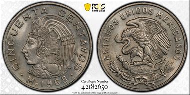 1968-Mo 50C MS65