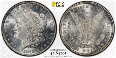 1878 8TF $1 VAM 10 Notched 7 MS63