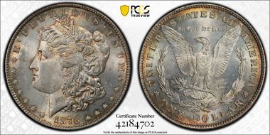 1878 8TF $1 VAM 22, Polished LIB MS64