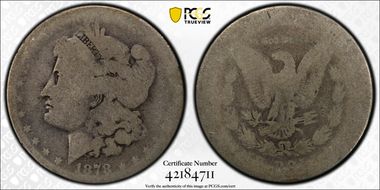 1878 7TF $1 Reverse of 1878 FR2