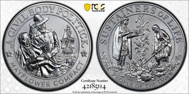 2020 Medal Mayflower 400th Anniversary Reverse Proof PR70