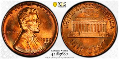 1959-D 1C MS67RD